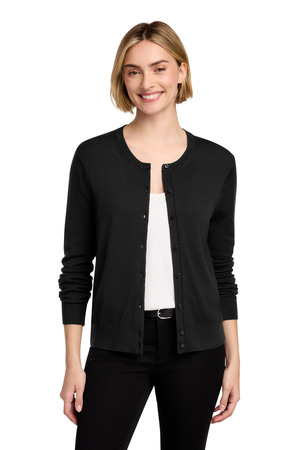 Brooks Brothers BB18413 Women's Washable Merino Cardigan Sweater, Deep Black