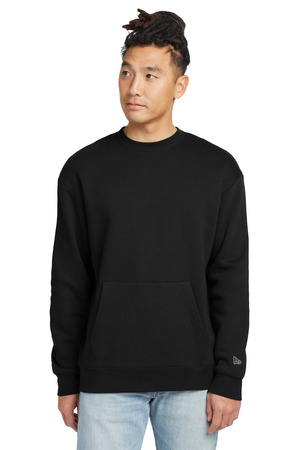 New Era NEA527 Heritage Fleece Pocket Crew, Black