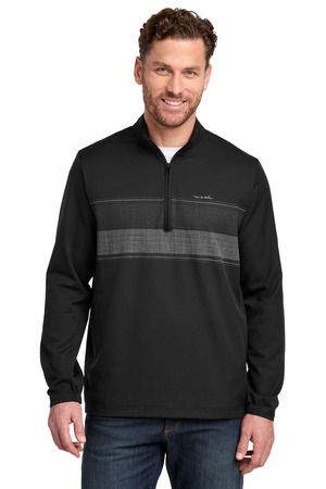 TravisMathew TM1MZ340 Balboa Chest Stripe 1/4-Zip, Black