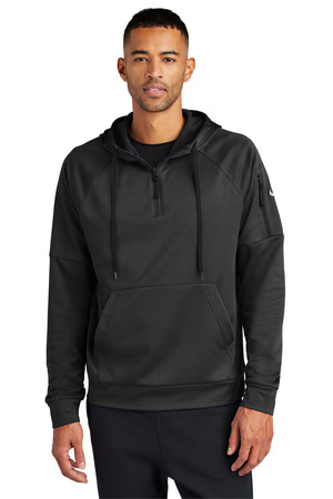 Nike NKFD9742 Therma-FIT Pocket 1/4-Zip Fleece Hoodie, Black