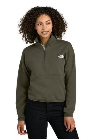 The North Face NF0A8C5H Women's Double-Knit 1/2-Zip Fleece, New Taupe Green