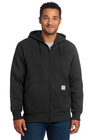 Carhartt CT100614 Rain Defender Paxton Heavyweight Hooded Zip-Front Sweatshirt, Black