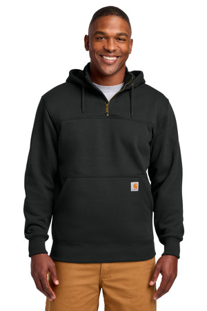 Carhartt CT100617 Rain Defender Paxton Heavyweight Hooded Zip Mock Sweatshirt, Black