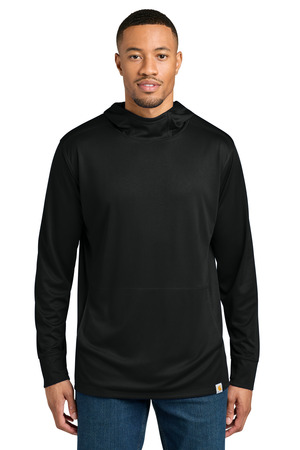 Carhartt CT106923 Force Sun Defender Long Sleeve Hooded T-Shirt, Black