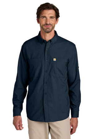 Carhartt CT107106 Force Sun Defender Long Sleeve Shirt, Navy