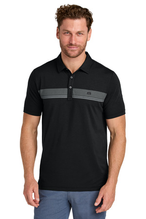 TravisMathew TMA41462 Glenview Stripe Polo, Black
