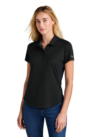 New Era LNEA225 Women's Power Polo, Black