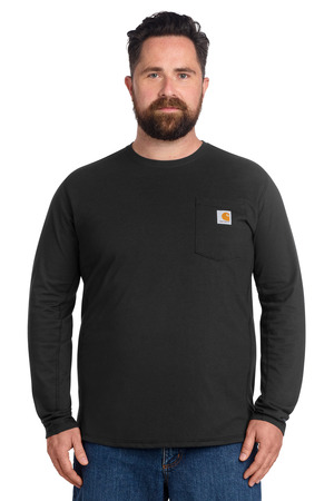 Carhartt CT106656 Force Long Sleeve Pocket T-Shirt, Black