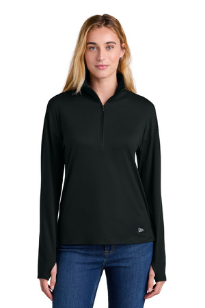 New Era LNEA228 Women's Power 1/2-Zip, Black