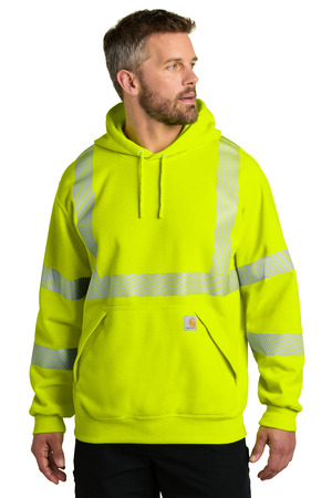 Carhartt CT104987 ANSI 107 Class 3 Hooded Sweatshirt, Brite Lime