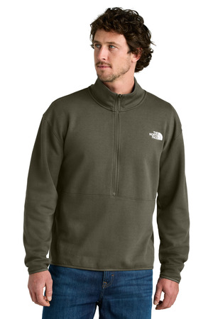 The North Face NF0A8C5G Double-Knit 1/2-Zip Fleece, New Taupe Green