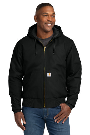 Carhartt CT106677 Quilted-Flanne-Lined Duck Active Jac, Black