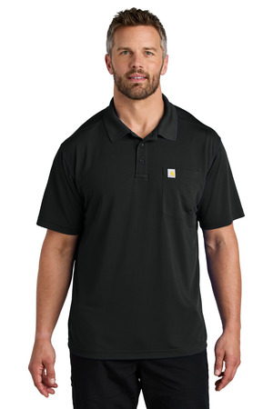 Carhartt CT106880 Force Snag-Resistant Pocket Polo, Black