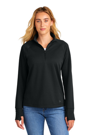 New Era LNEA515 Women's Stand Out 1/4-Zip, Black