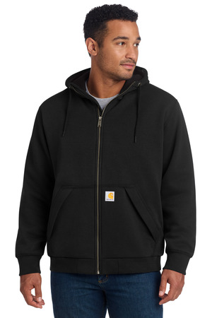 Carhartt CT104078 Midweight Thermal-Lined Full-Zip Sweatshirt, Black