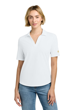 Brooks Brothers BB18223 Women's Pinpoint Pique Polo, White