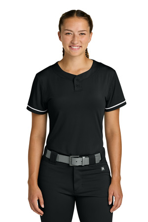 Richardson RW7220 Women's Select 2-Button Softball Jersey, Black