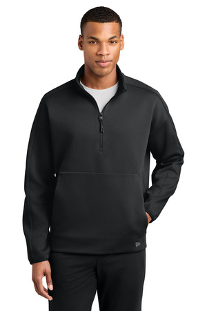 New Era NEA567 Double Back 1/4-Zip, Black