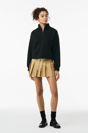 Bella + Canvas BC4540 Women's 10-Ounce 1/2-Zip Pullover, Black