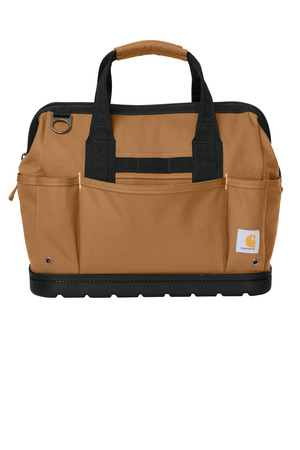 Carhartt CTB0000687 16-Inch Molded Base Heavyweight Tool Bag, Carhartt Brown