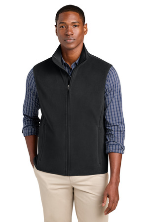 Brooks Brothers BB18614 Fleece Vest, Deep Black