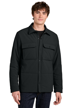 MiiR MRA444 Sashiko Stretch Puffy Shacket, Pitch Black