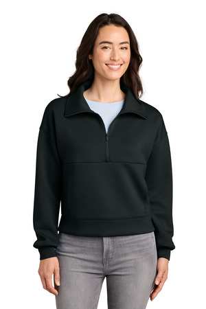 TravisMathew TMA42219 Women's Momentum Shift 1/2-Zip, Black