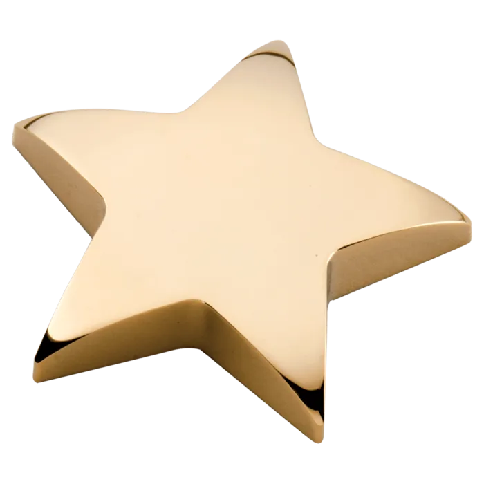 Gold Metal Star Paperweight