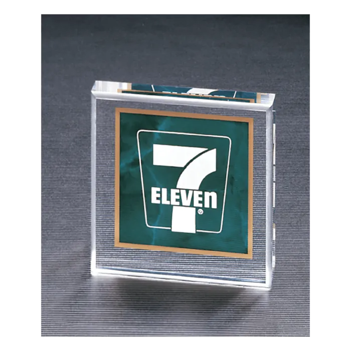 Emerald Marble Design Acrylic Paperweight