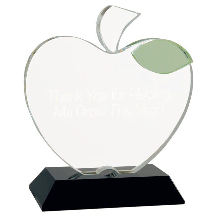 Crystal Apple on Black Base