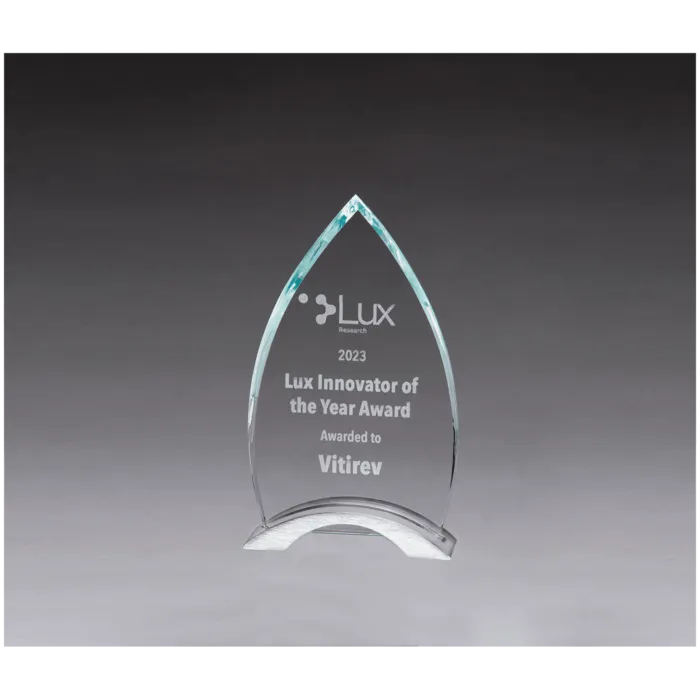 Thick Flame Series Clear Glass Top with Brushed Silver Aluminum Base