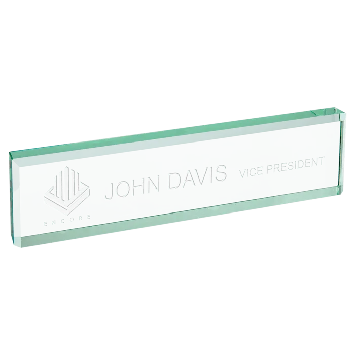 Jade Glass Desk Wedge