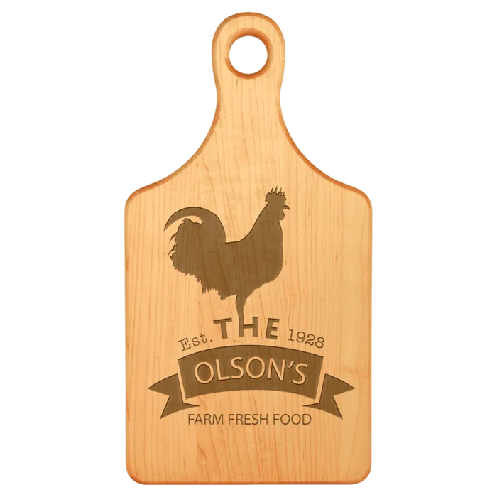Maple Paddle Shaped Cutting Board