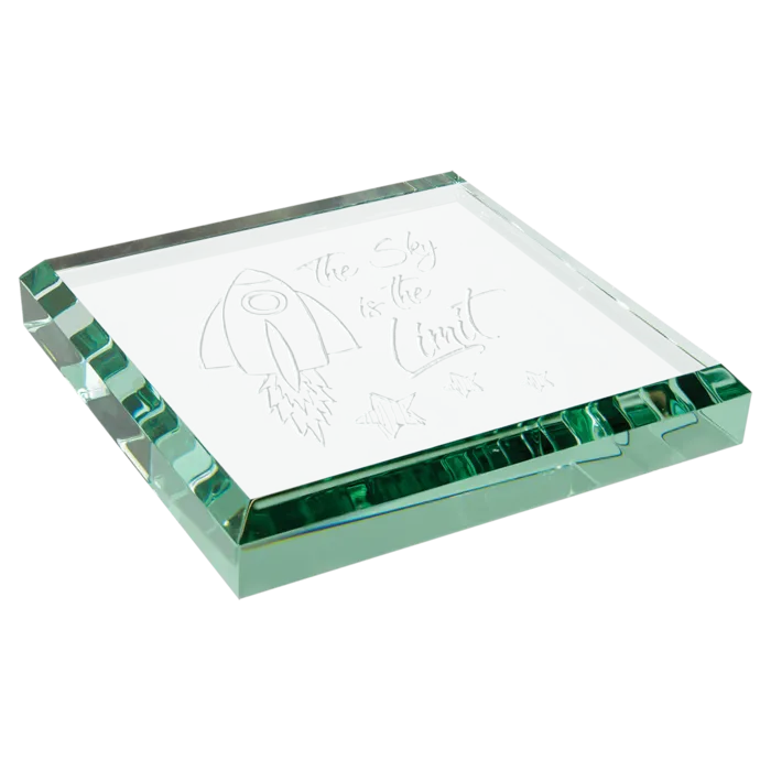 Jade Glass Paperweight