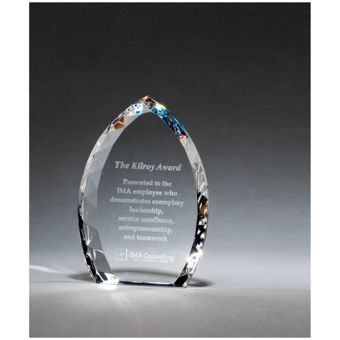 (Tapered) Crystal Flame with Jeweled Edge and Prism-Effect