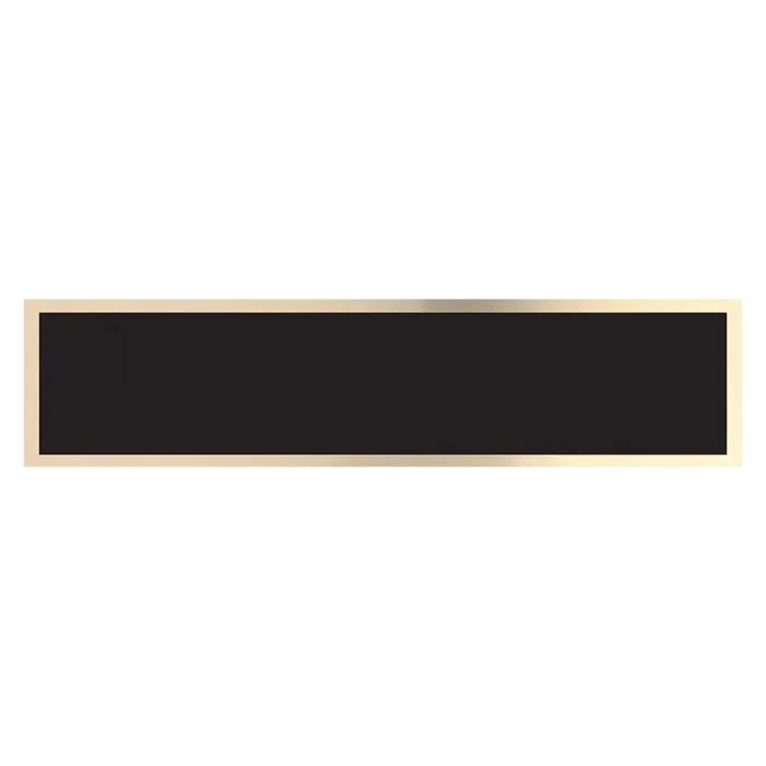 Black/Gold Brass Plate for 8 1/2" Desk Wedges