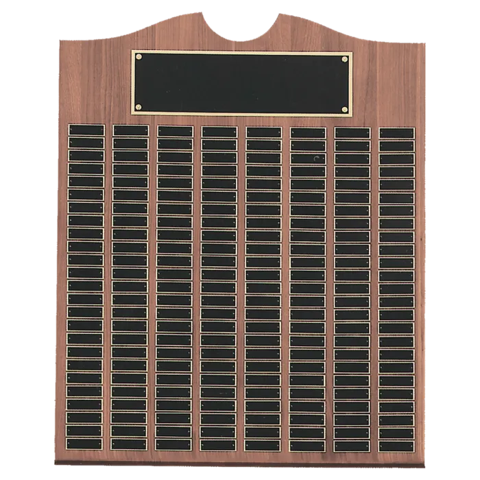 American Walnut Roster Plaque w/200 Plates