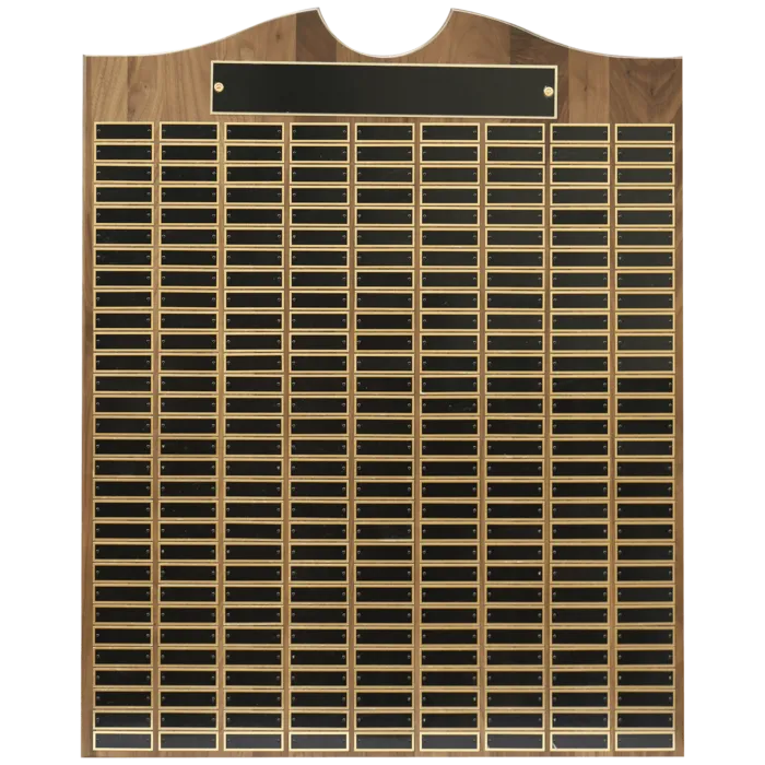 American Walnut Roster Plaque w/ 270 Plates