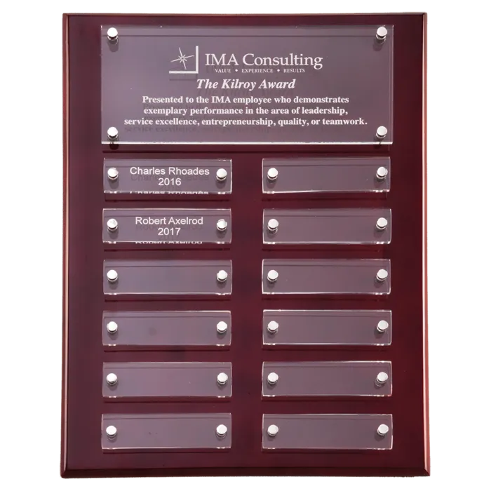 Rosewood High Gloss Plaque with Acrylic Engraving Plates