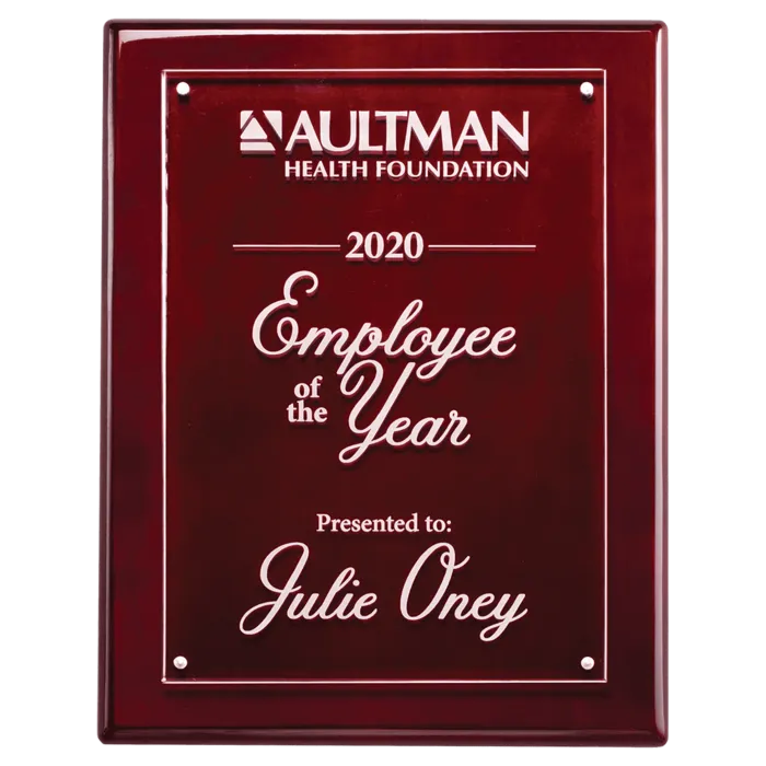Rosewood High Gloss Plaque wtih Acrylic Engraving Plate