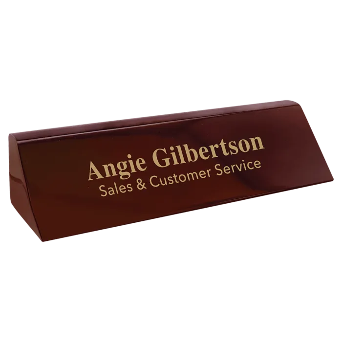 8 1/2" Rosewood Piano Finish Desk Wedge