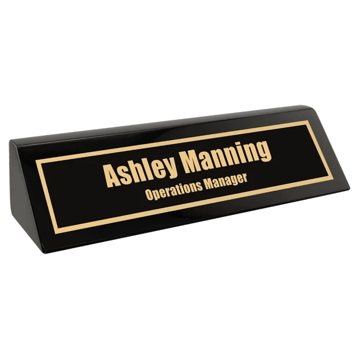 8 1/2" Black Piano Finish Desk Wedge