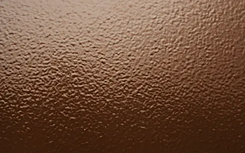 A close up of the leatherette background texture on a bronze plaque