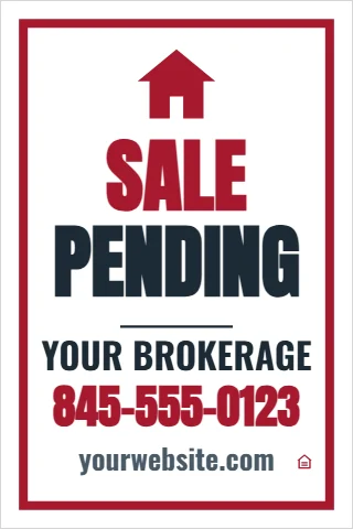 A-frame sign template, sale pending, reading "SALE", "PENDING" and "845-555-0123", in white