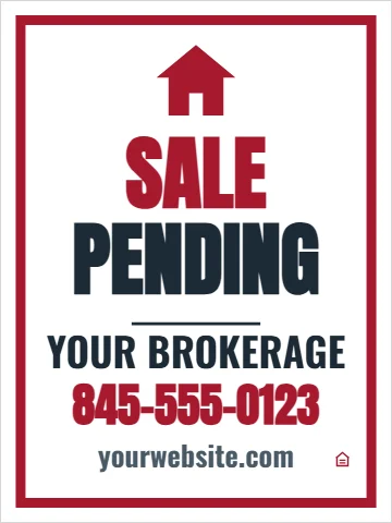 Aluminum sign template, sale pending, reading "SALE", "PENDING" and "845-555-0123", in white