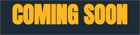 Aluminum sign template, rider: coming soon, reading "COMING SOON", in navy