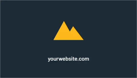 Business card template, logo back, reading "yourwebsite.com", in navy