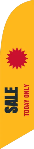 Flag template, sale, reading "SALE" and "TODAY ONLY", in gold
