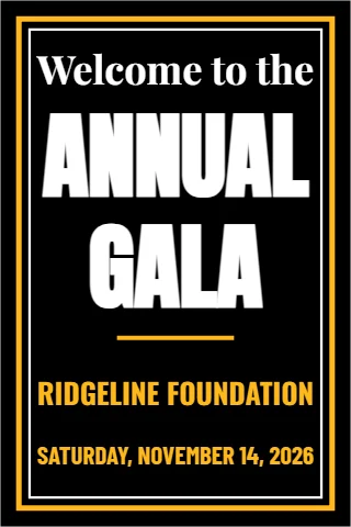 Foam board sign template, welcome, gala, reading "Welcome to the", "ANNUAL" and "GALA", in black