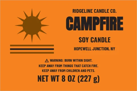 candle, jar & bottle labels design 3